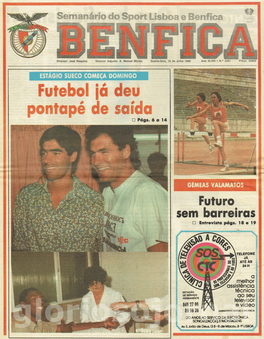 jornal o benfica 2491 1990-07-18